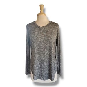 Workshop Republic Clothing Grey Long Sleeved, Round Neck T-Shirt. Size M